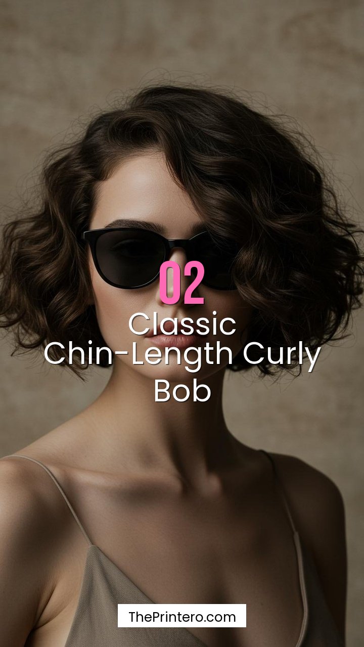 Classic Chin-Length Curly Bob