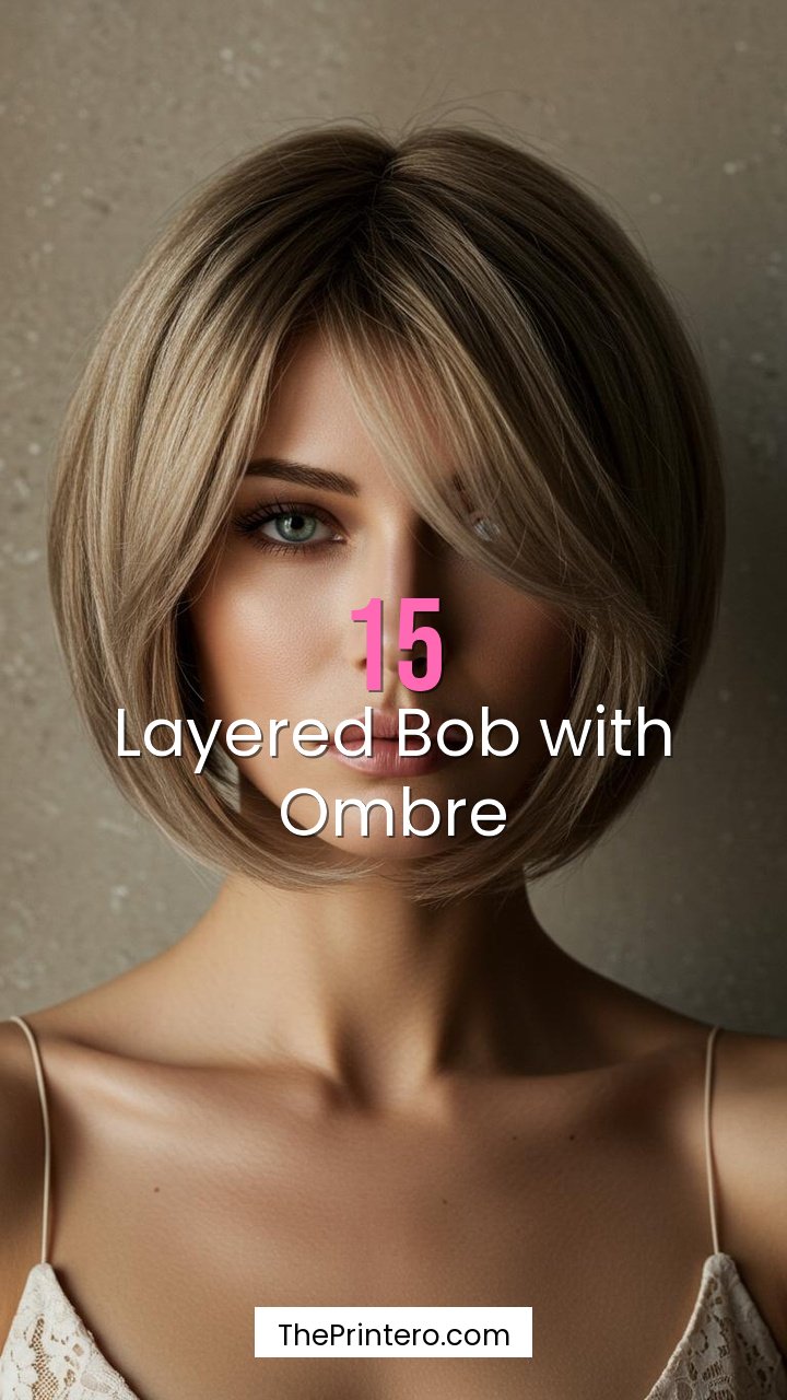 Layered Bob with Ombre