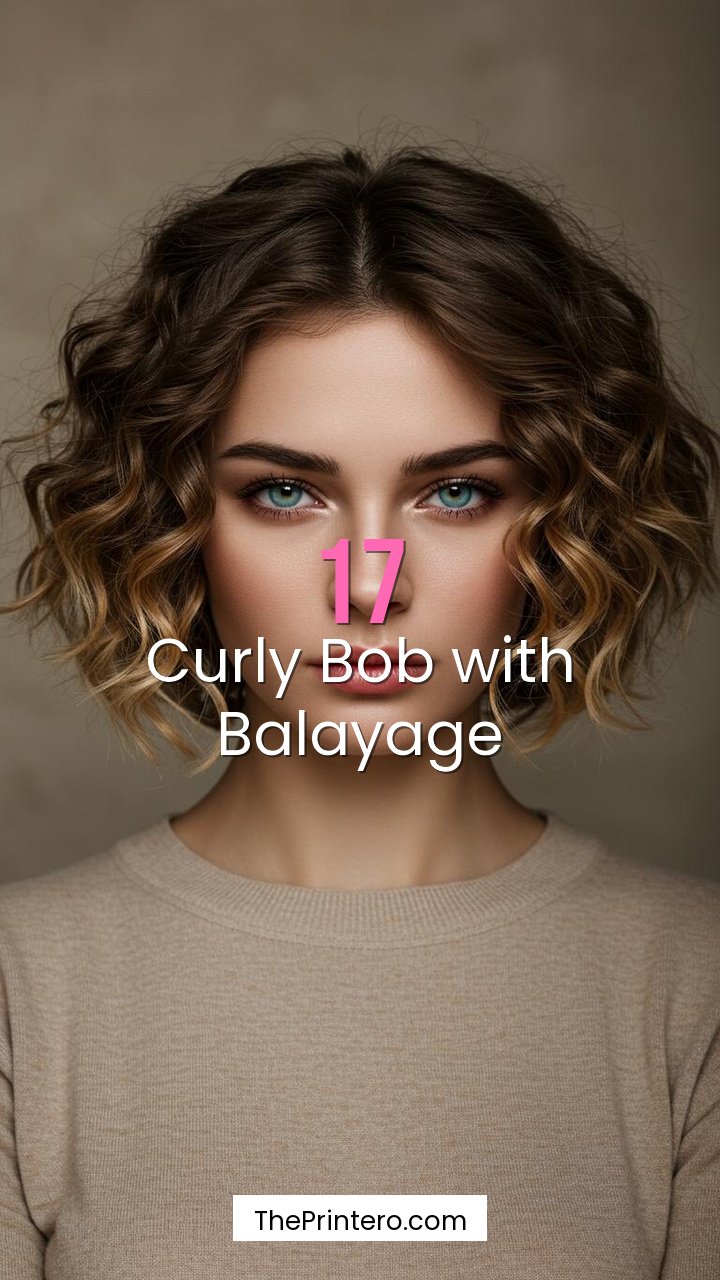 Curly Bob with Balayage