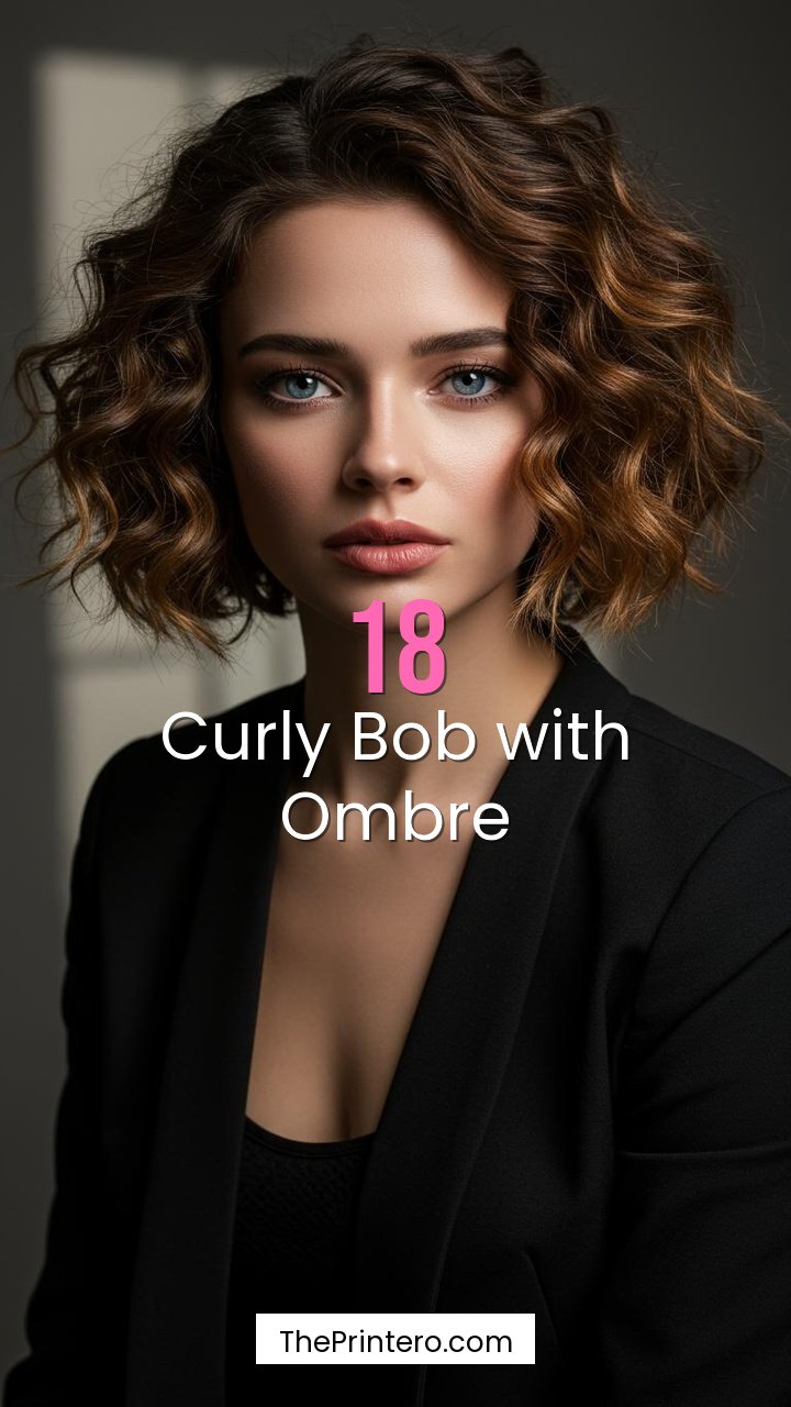 Curly Bob with Ombre