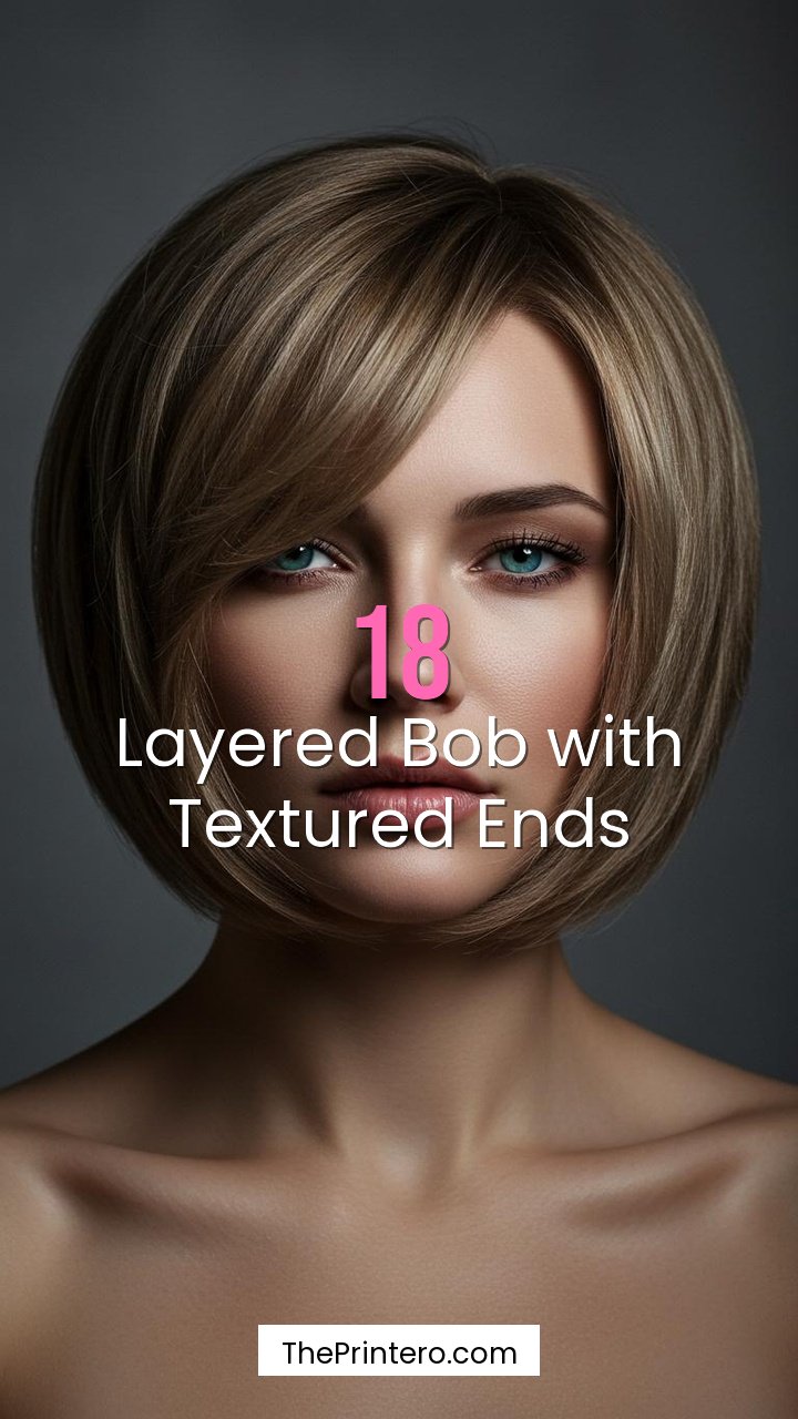 Layered Bob with Textured Ends