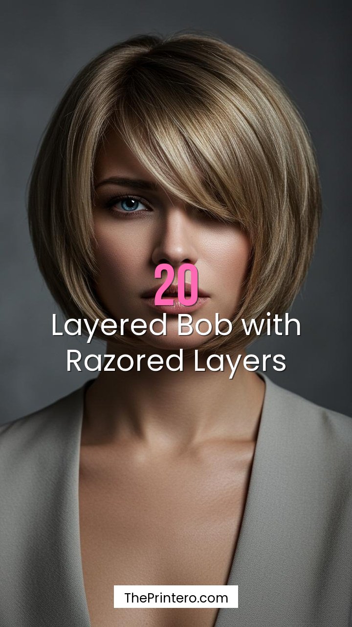 Layered Bob with Razored Layers