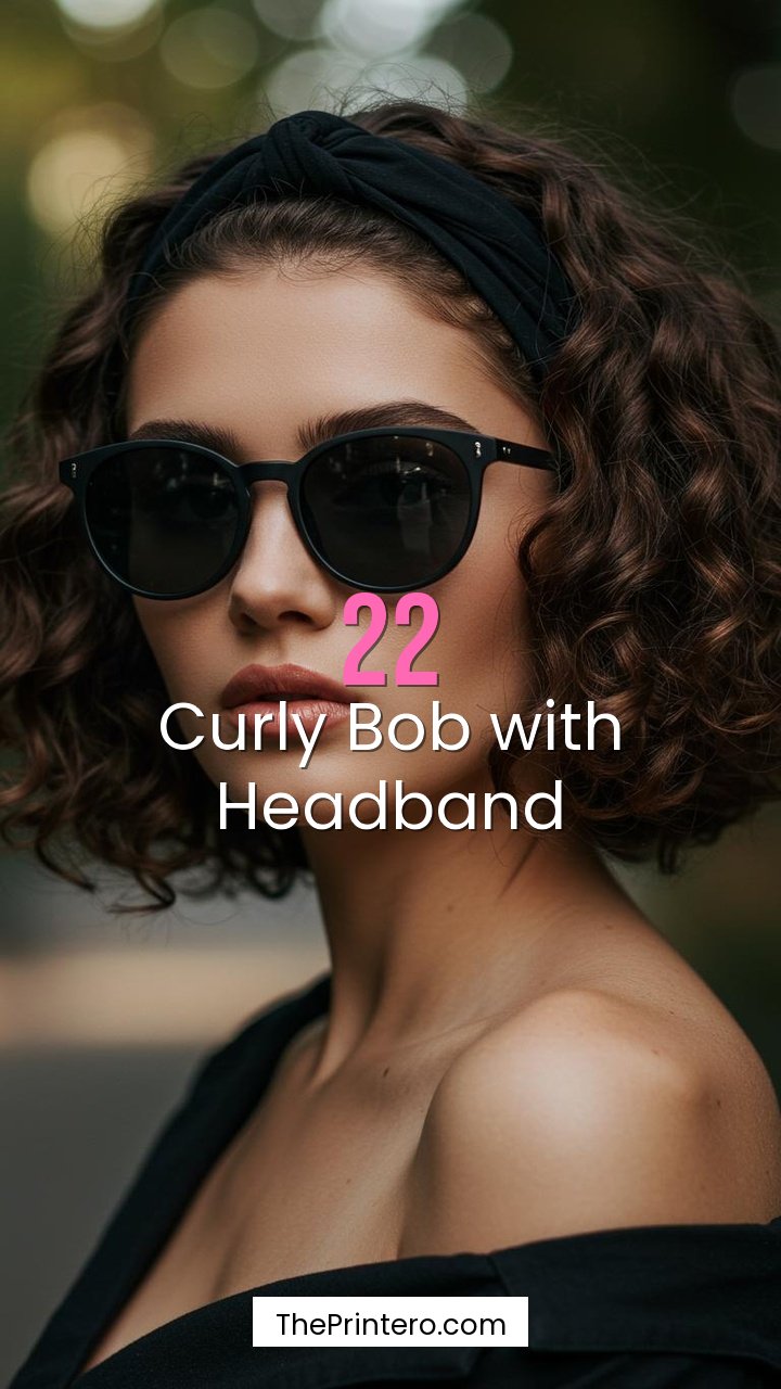 Curly Bob with Headband