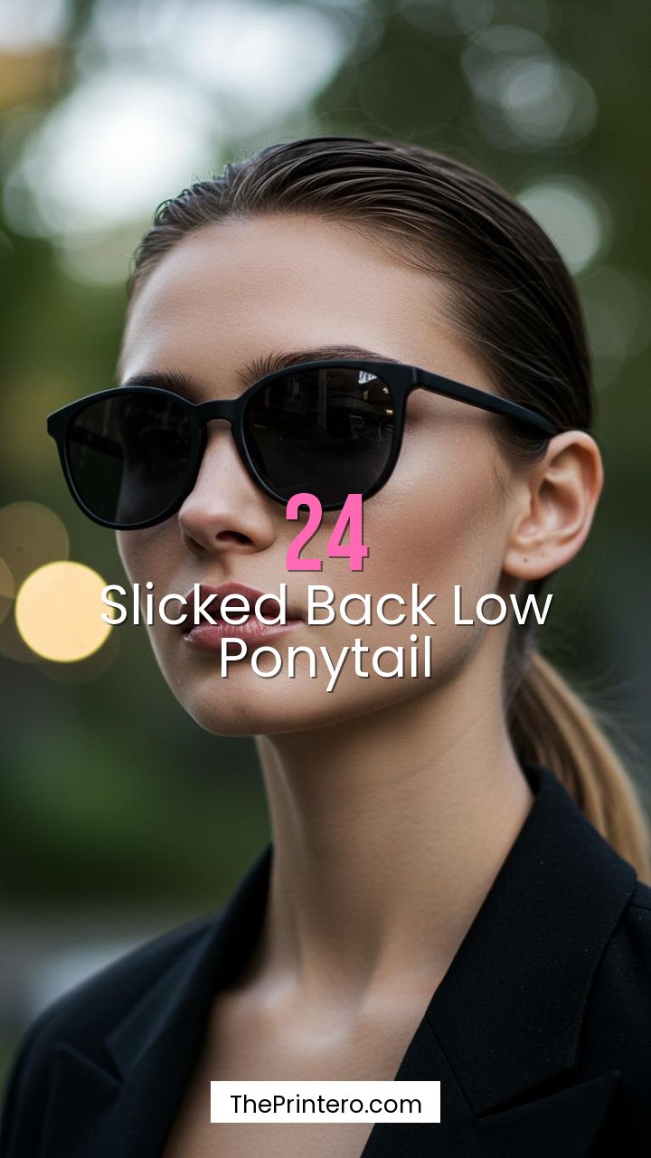 Slicked Back Low Ponytail
