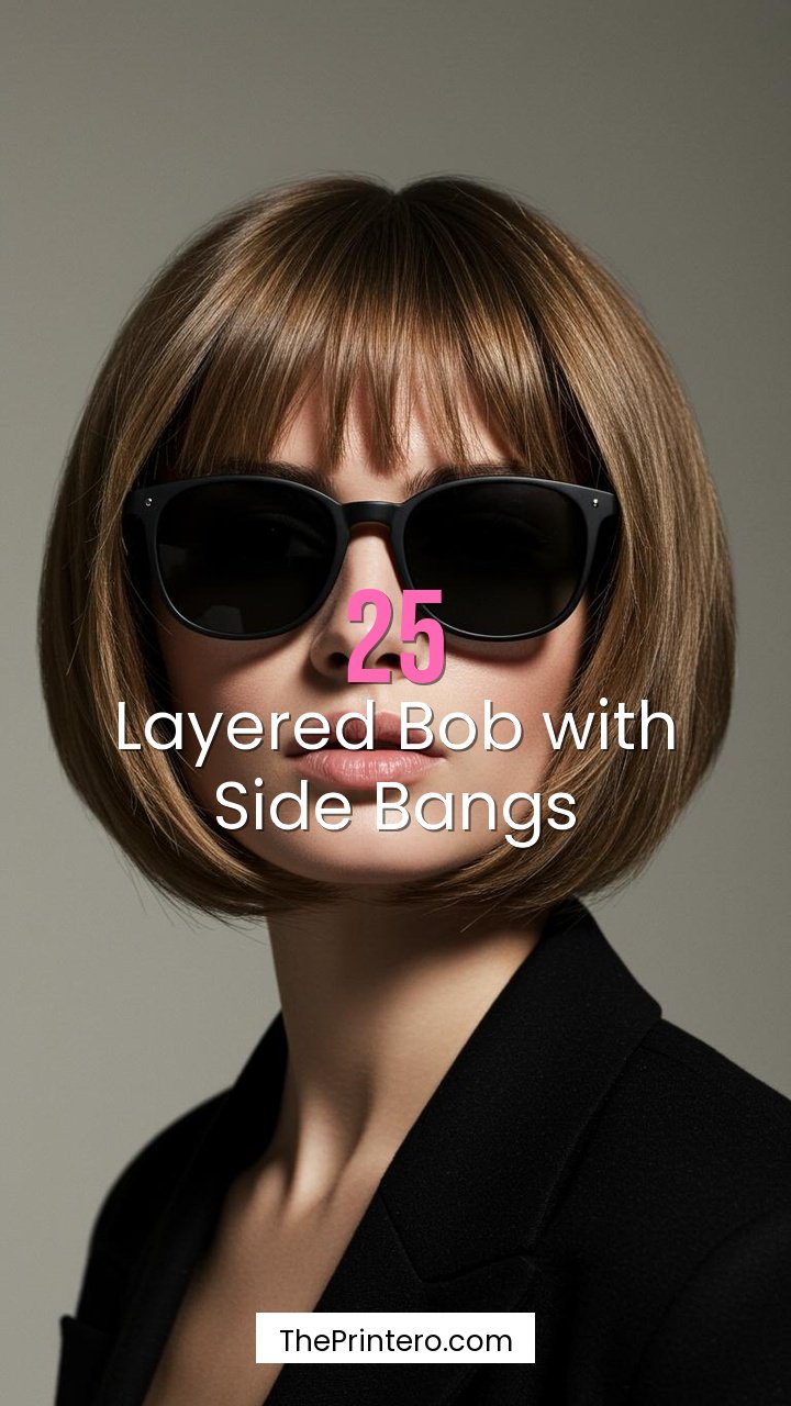 Layered Bob with Side Bangs