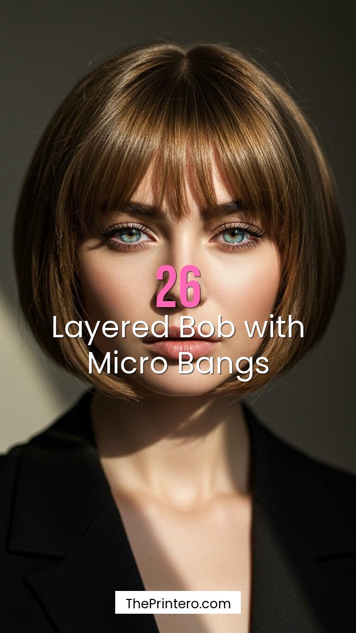 Layered Bob with Micro Bangs