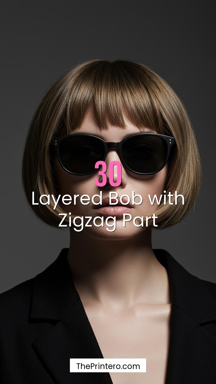 Layered Bob with Zigzag Part