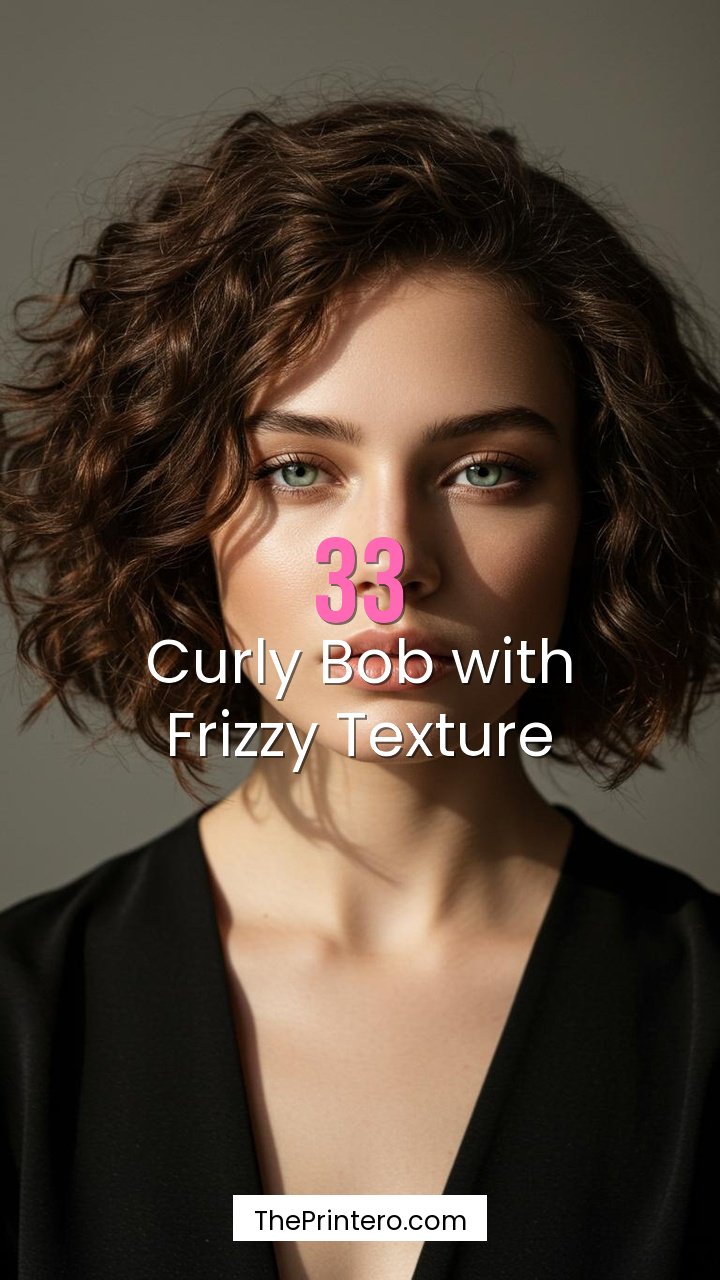 Curly Bob with Frizzy Texture