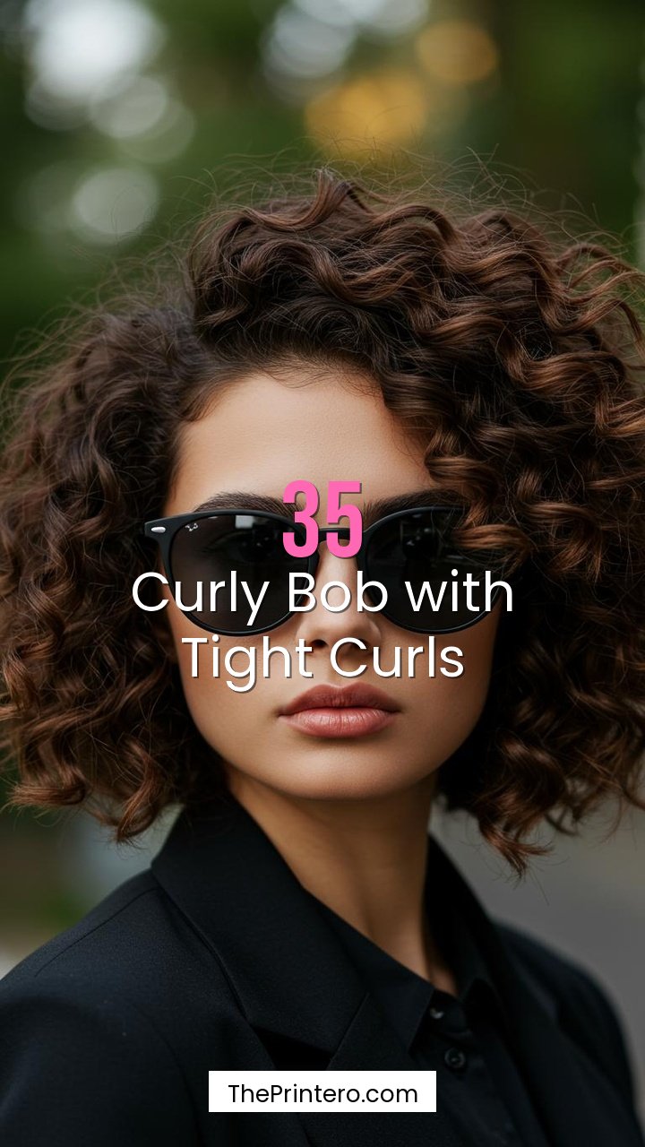 Curly Bob with Tight Curls