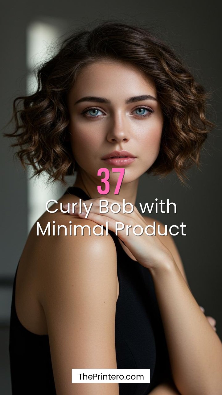 Curly Bob with Minimal Product