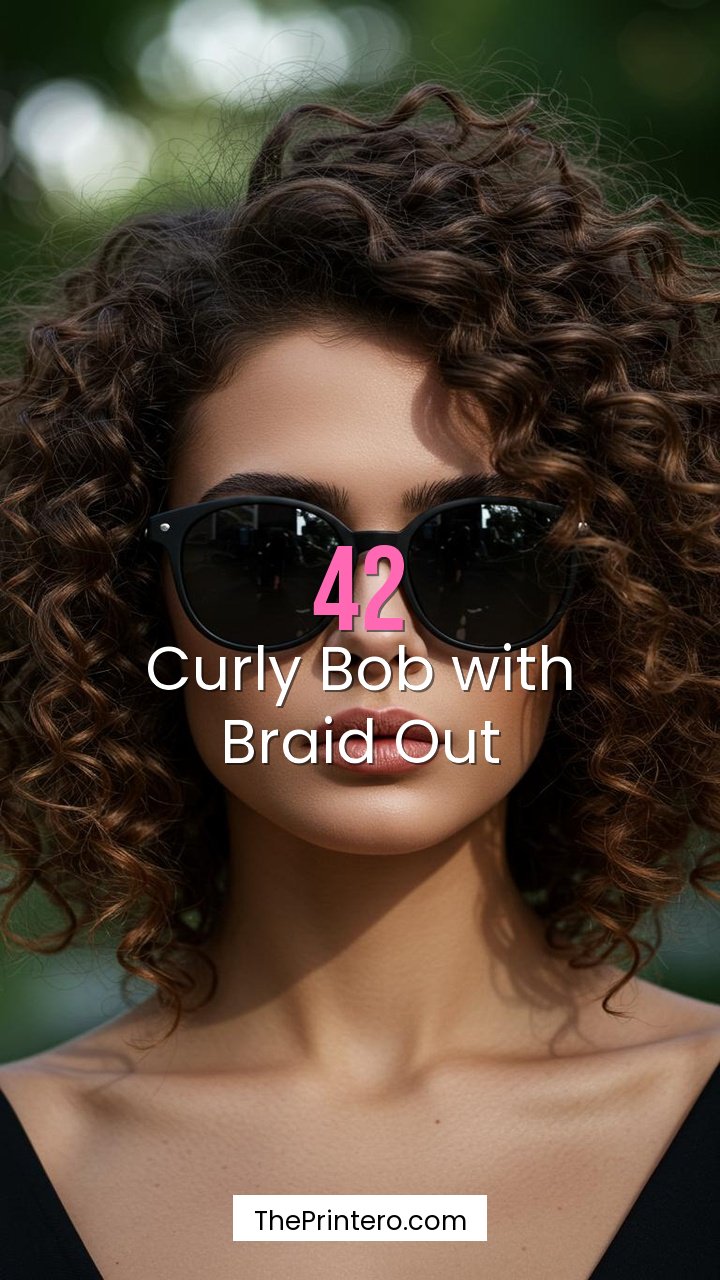 Curly Bob with Braid Out