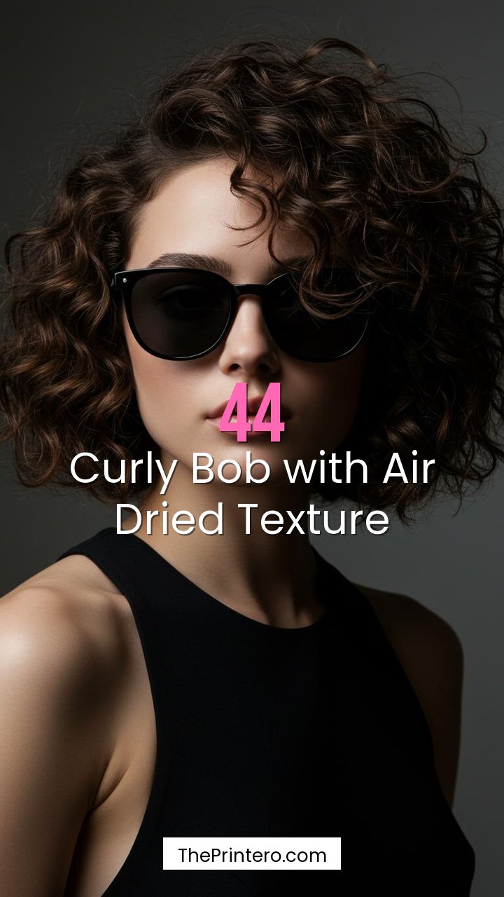 Curly Bob with Air Dried Texture