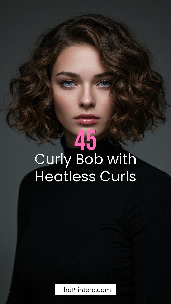 Curly Bob with Heatless Curls