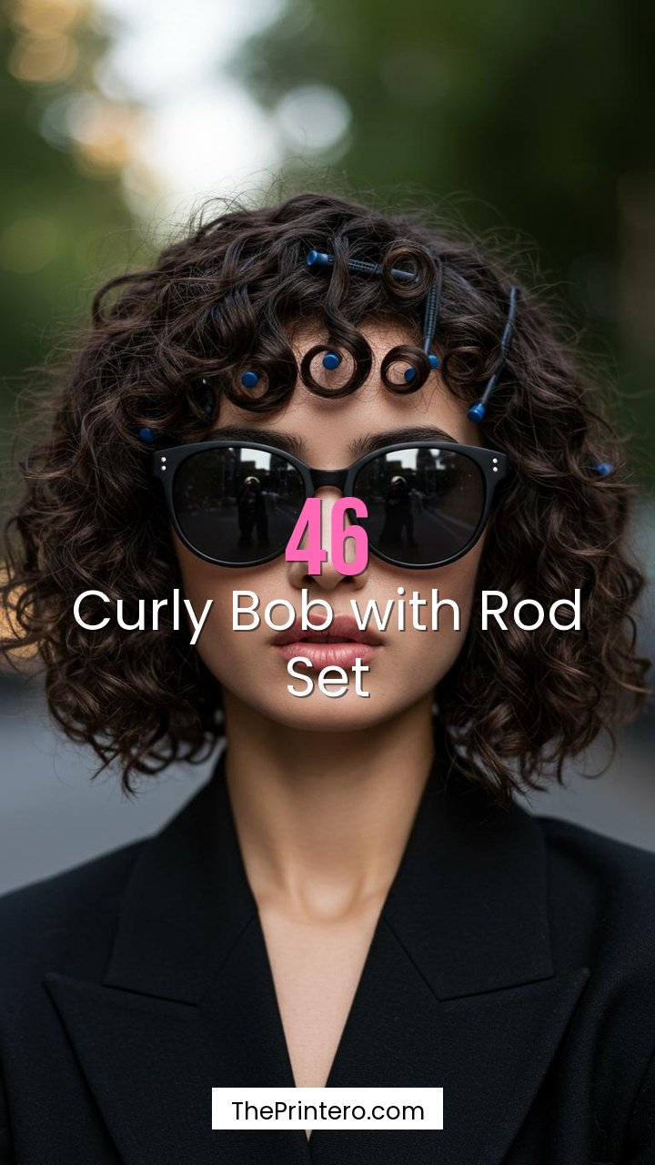 Curly Bob with Rod Set