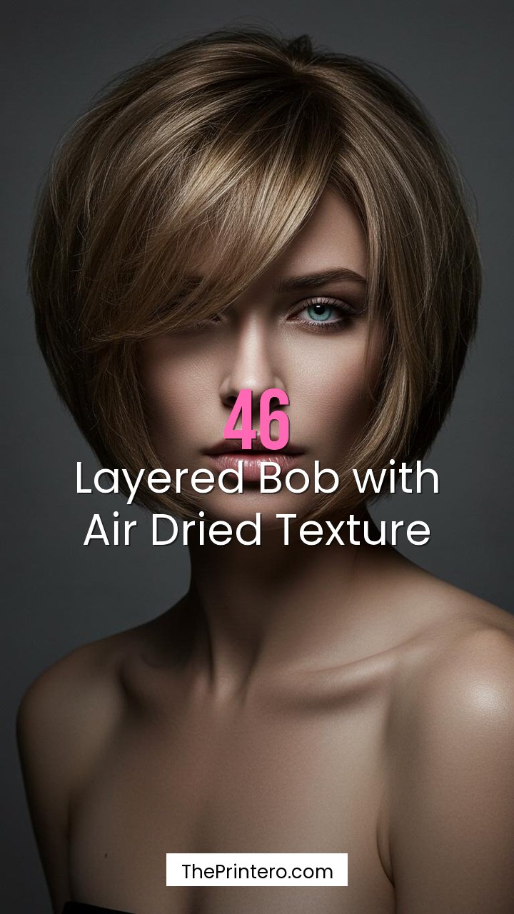 Layered Bob with Air Dried Texture