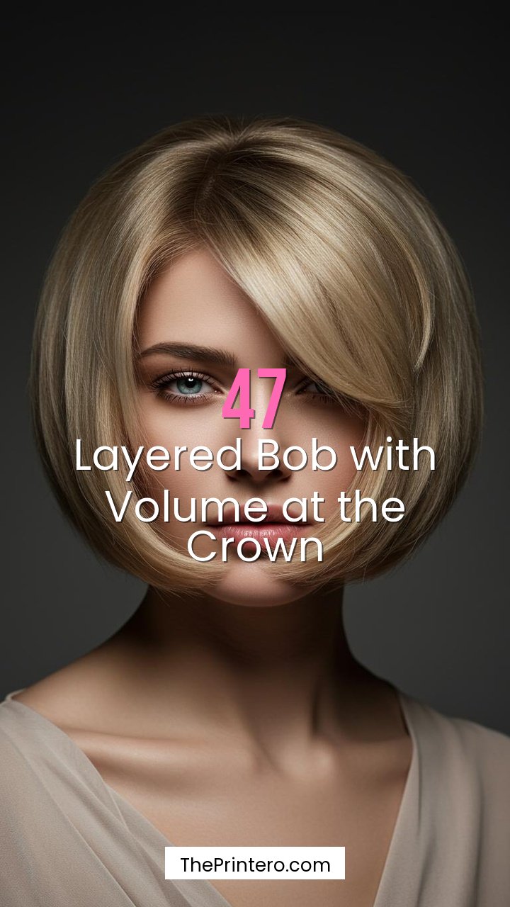 Layered Bob with Volume at the Crown